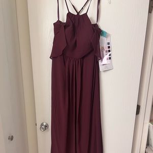 Morille Bridesmaids dress Size 16 color Bordeaux unaltered and never worn.